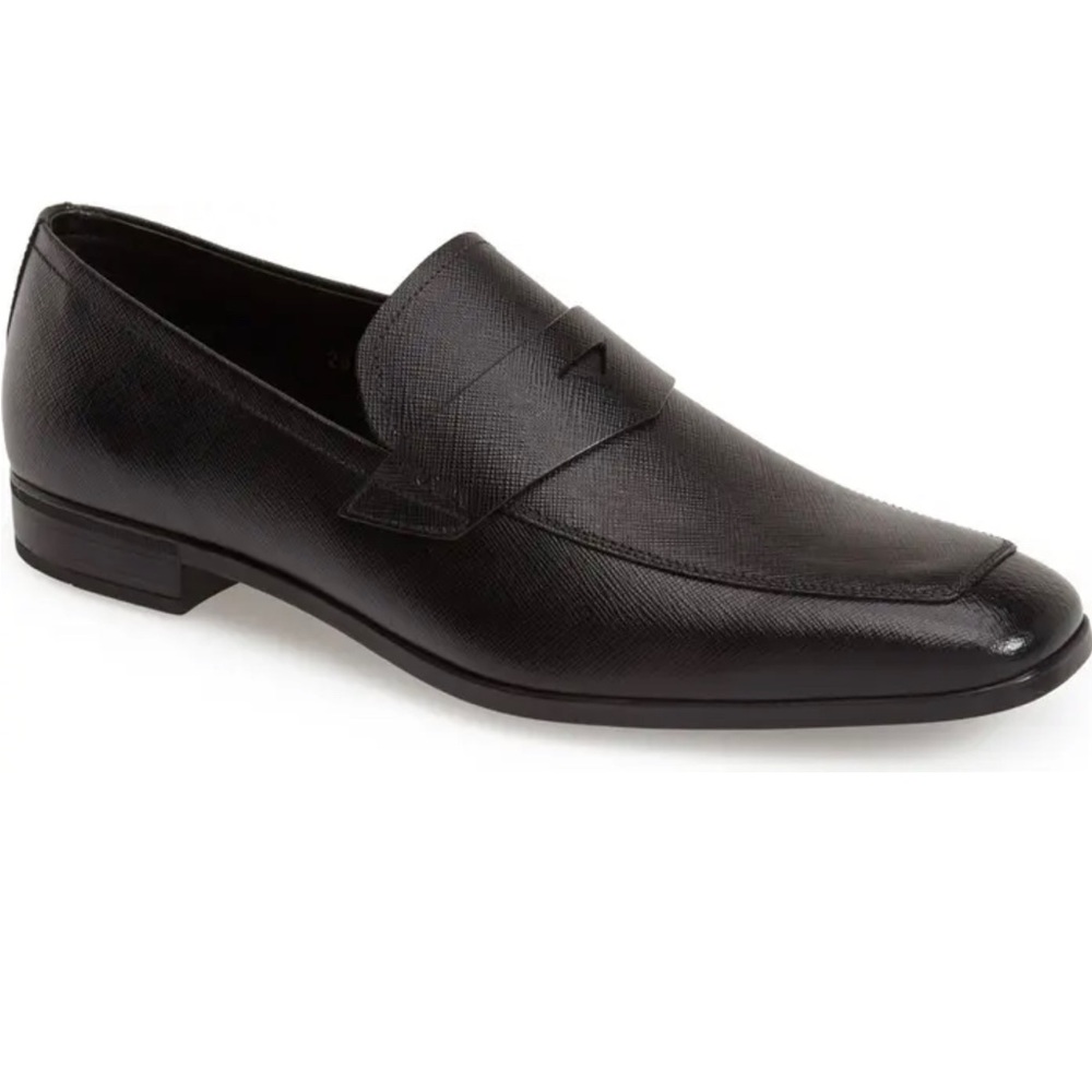 Saffiano Leather Penny Loafer Prada